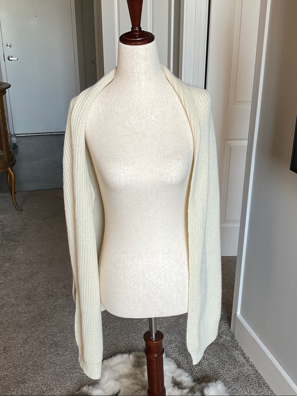 Do everything in love Cream Open-Front Ribbed Cardigan
